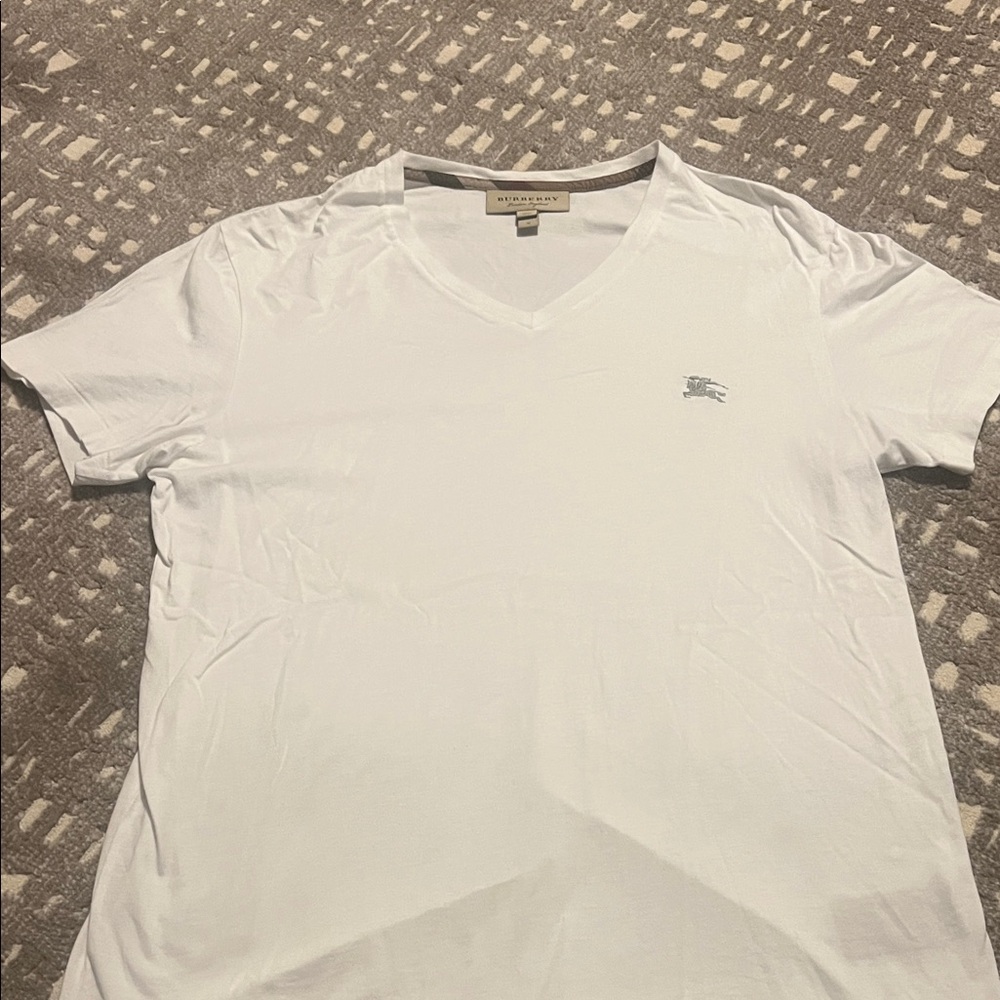 Burberry Classic White V-Neck Tee